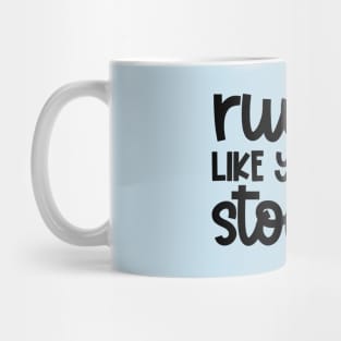 Run Like You Stole It Baseball Player Mom Dad Funny Mug